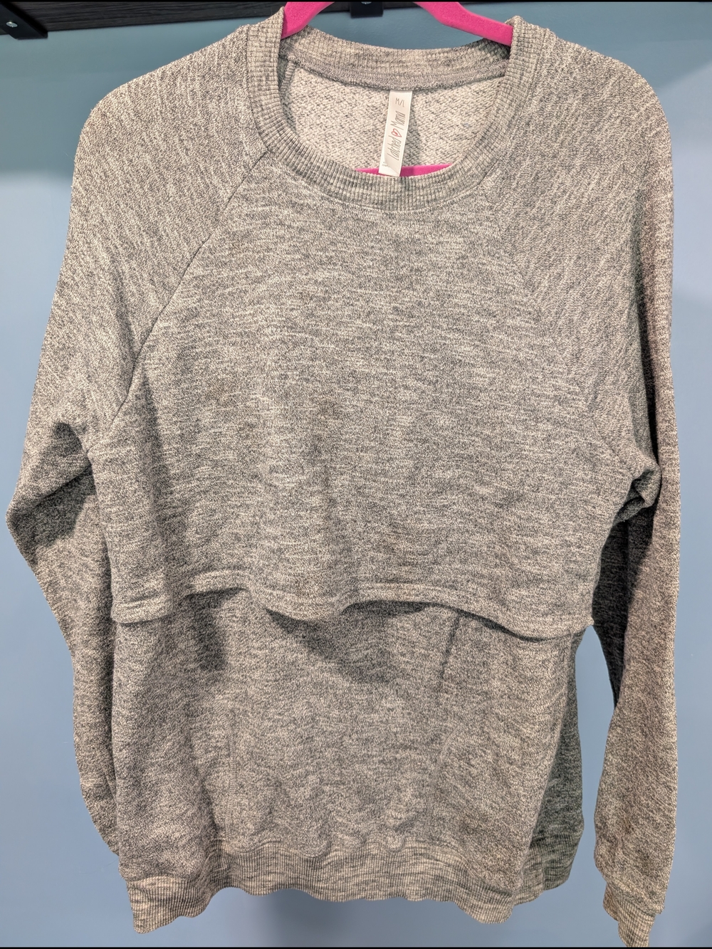 Latched Mama Gray Nursing Pull Over Sweater
